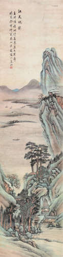 杨  逸(1864-1929)江天帆影
