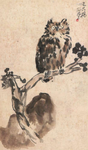 陈子庄(1913-1976)猫头鹰