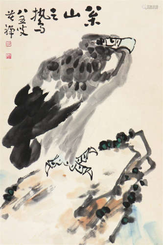 李苦禅(1899-1983)枀山之鸷