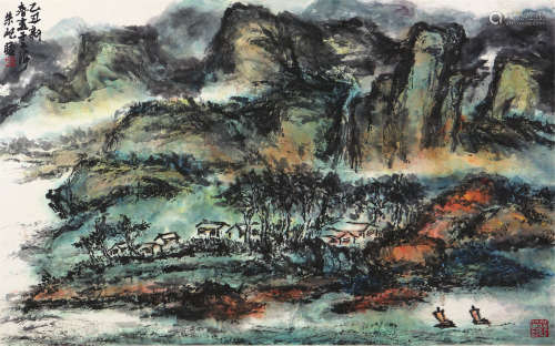 朱屹瞻(1892-1996)江帆归岸