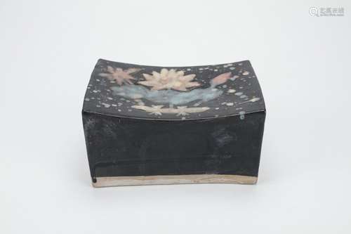 Black Glazed Porcelain Pillow