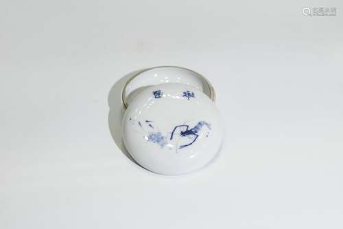 Blue And White Porcelain Ink Paste Box