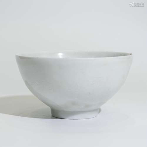 White Glazed Porcelain Carved 