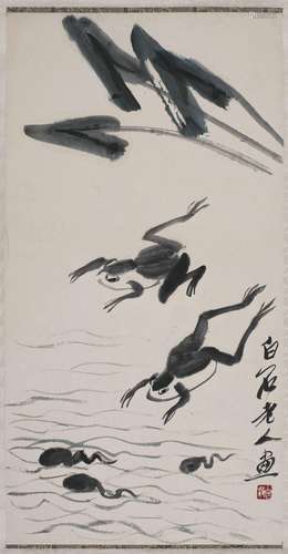 Painting Of Frog By Qi Baishi