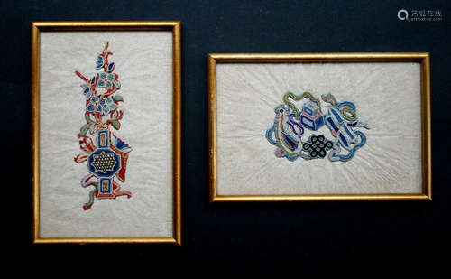 ANTIQUE CHINESE SILK  ROBE EMBROIDERY TEXTILE (7)