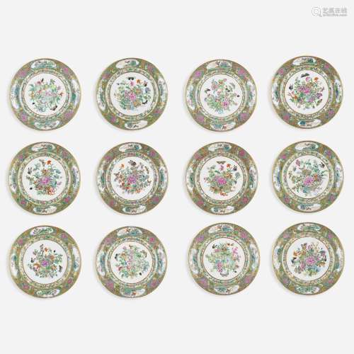 Chinese Export, Famille Rose dinner plates