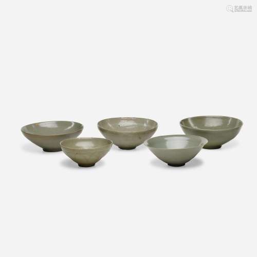 Chinese and Southeast Asian, celadon bowls