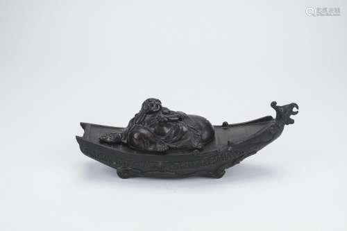 Boat-Shaped Bronze Incense Burner