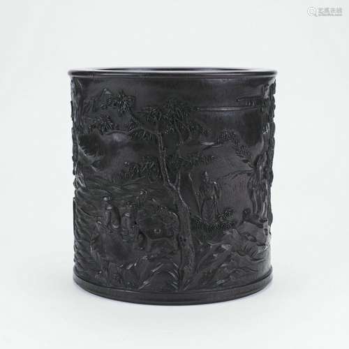 Rosewood Brush Pot