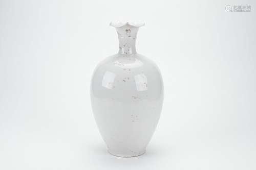 White Glazed Porcelain Vase