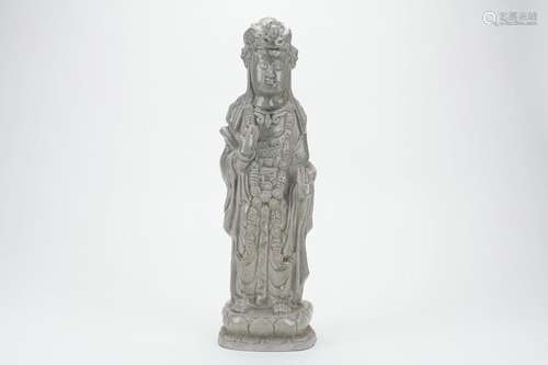 Celadon Glazed Porcelain Figure Of Guanyin