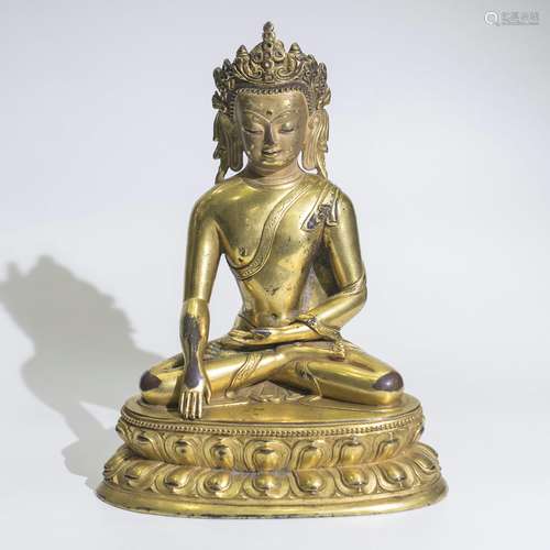 Gilt Bronze Figure Of Buddha