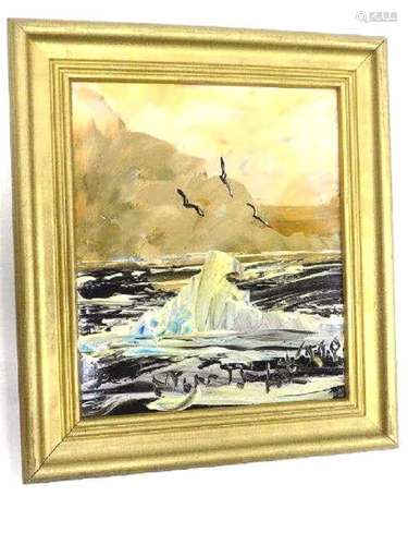 MORRIS KATZ - OCEAN SEAGULLS PAINTING