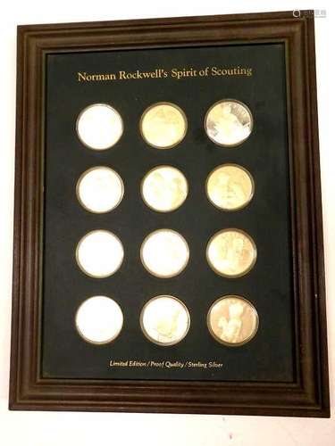 NORMAN ROCKWELL SPIRIT OF SCOUTING SILVER SET