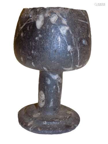 ANCIENT FOSSILIZED STONE CHALICE