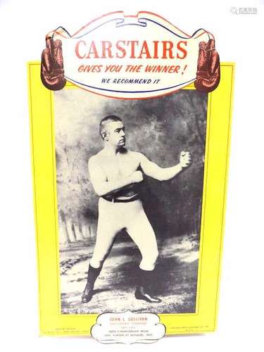 CARSTAIRS WHISKEY JOHN SULLIVAN BOXING ADVERTISING