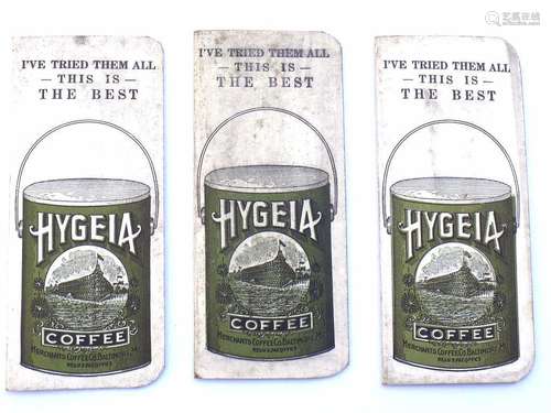 1924 HYGEIA COFFEE ADVERTISING BOOK OF PINS LOT