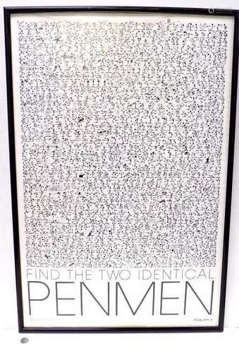 BLEHM - FIND THE PENMEN LITHOGRAPH POSTER