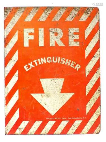 FIREMAN / FIRE EXTINGUISHER METAL FLANGE SIGN