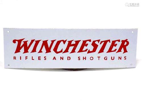 WINCHESTER RIFLES SHOTGUNS METAL ADVERTISING SIGN