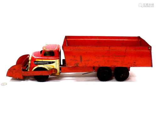 WYANDOTTE STEEL LITHO TOY CARGO EXCAVATOR TRUCK