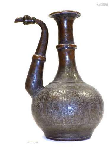 19TH CENTURY PERSIAN COPPER PITCHER