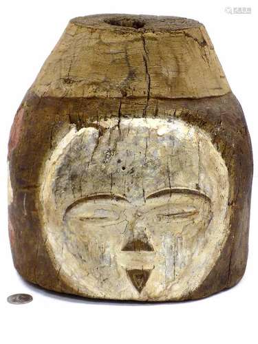 EARLY YORUBA DOUBLE FACE HELMET MASK