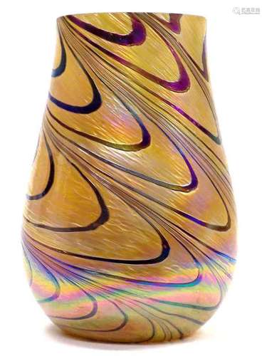 LOETZ ART SWIRL GLASS VASE