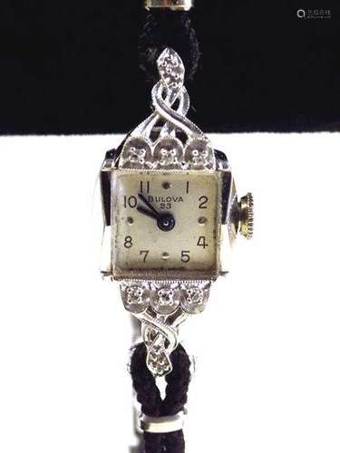 ART DECO 14K GOLD BULOVA LADIES WRISTWATCH