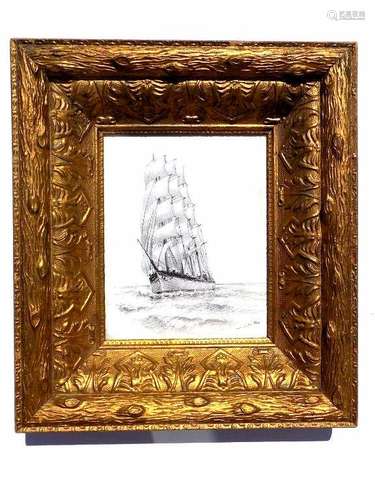 WILLIAM ALEXANDER COULTER - CLIPPER SHIP PEN & INK