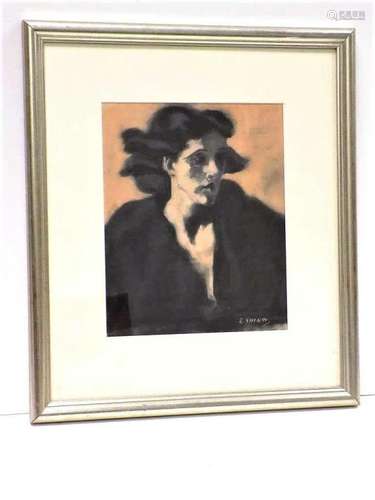 EVERITT SHINN - REALIST WOMAN PASTEL