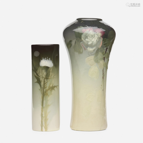 Sarah McLaughlin for Weller Pottery, Eocean Rose vase