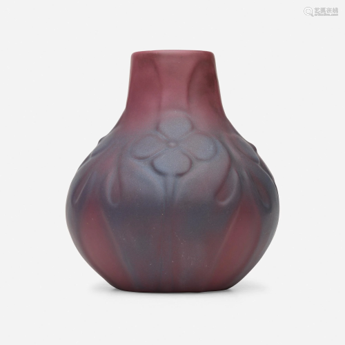 Van Briggle Pottery, Mulberry vase with flowers