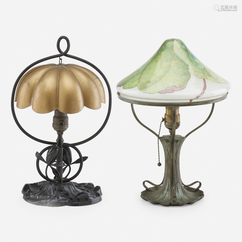 Pairpoint, boudoir lamps, pair