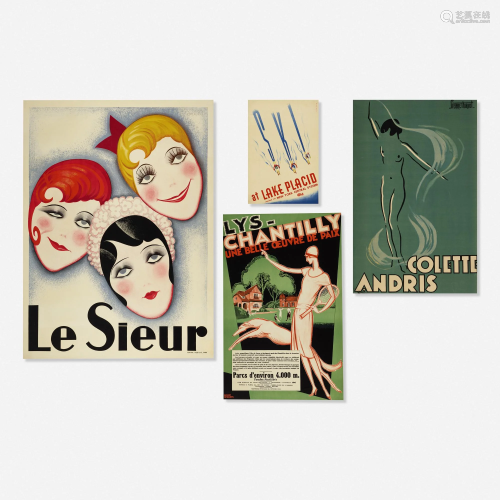 Various Artists, vintage posters, collection of four