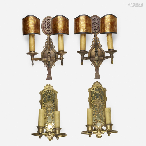 Oscar Bach, sconces, two pairs