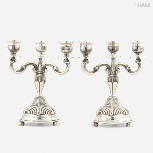 Portuguese, candelabra, pair