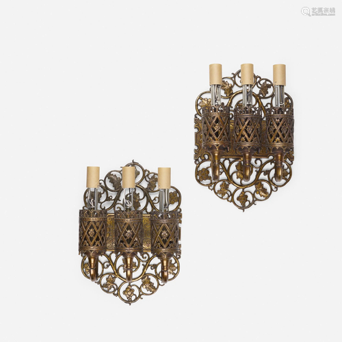 Oscar Bach, sconces, pair