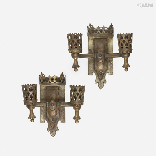 Oscar Bach, sconces, pair