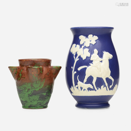 Weller Pottery, Chase vase with hunting scene