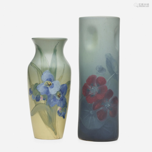 Weller Pottery, Hudson vases, set of two