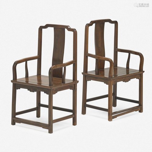 Chinese, armchairs, pair