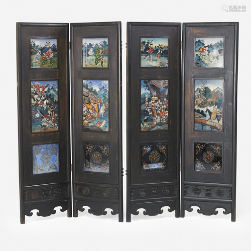 Chinese, Hongmu folding screen