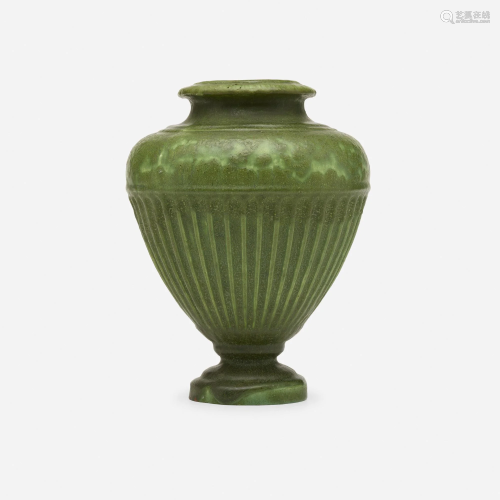 Grueby Faience Company, fluted vase