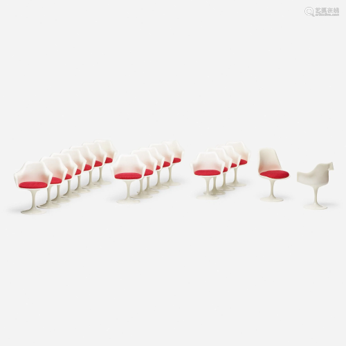 After Eero Saarinen, miniature Tulip-style chairs