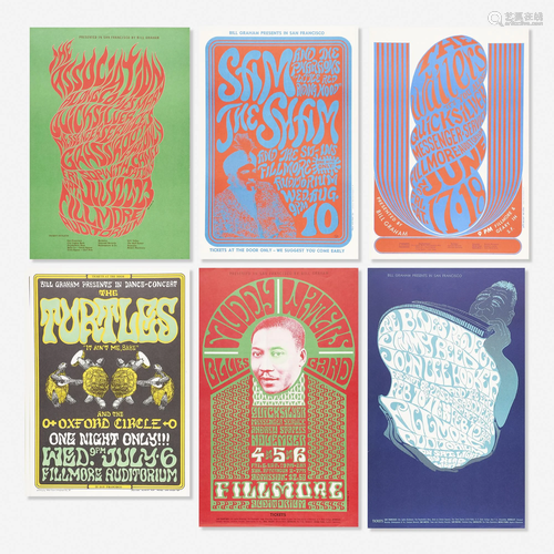 Bill Graham, concert posters, collection of six