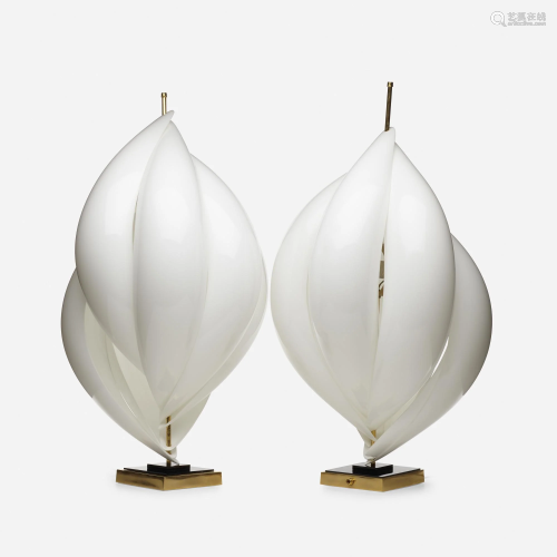 Rougier, table lamps, pair