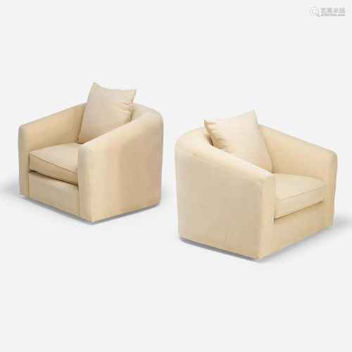Brueton, lounge chairs, pair