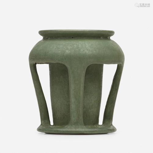 Arts & Crafts Style, contemporary buttressed vase