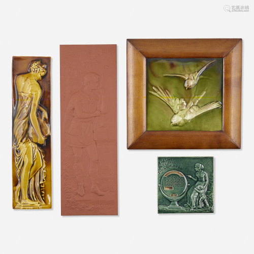 Chelsea Keramic Art Works, tiles, collection of three